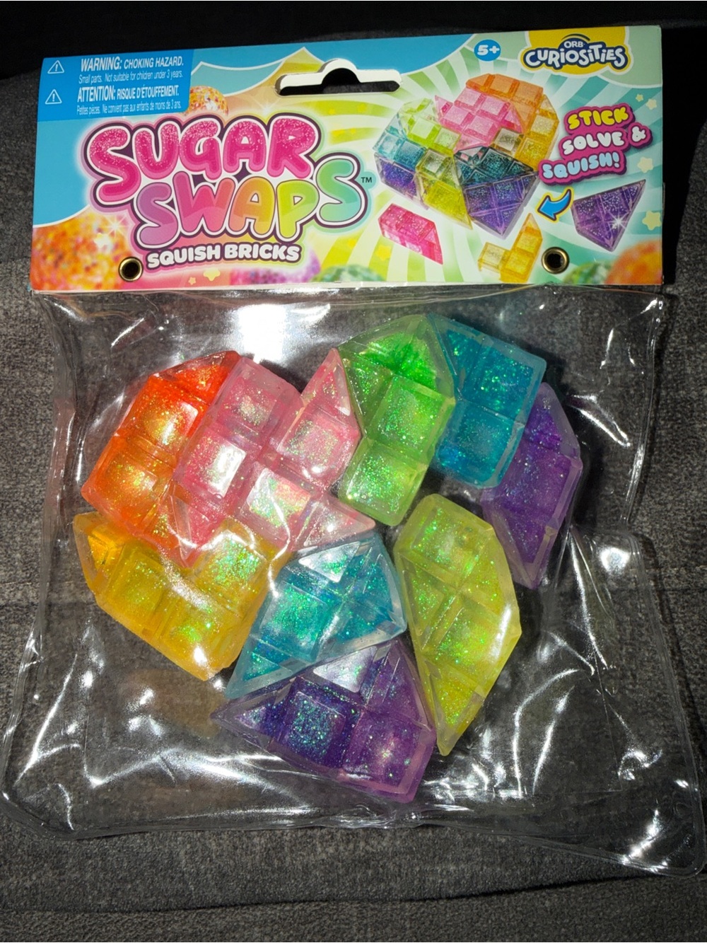 NWT ORB Curiosities Sugar Swaps Squish Bricks Heart Rainbow Glitter Puzzle